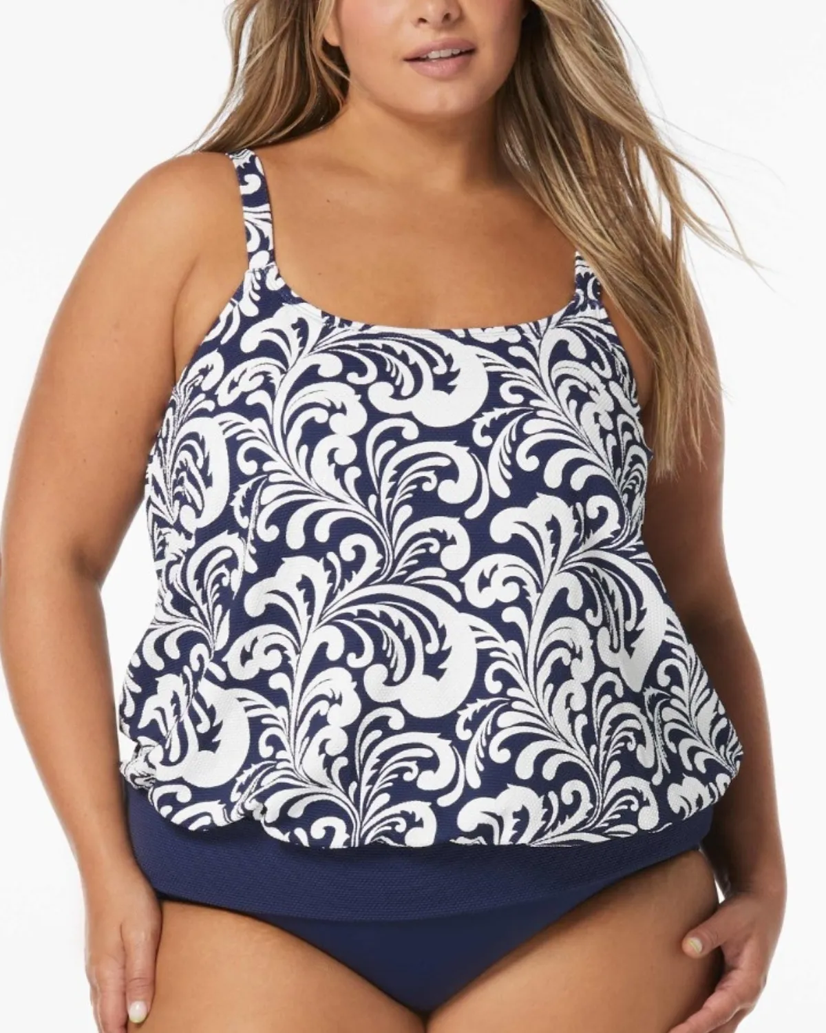 2024 Beach House Women's Plus Sea Spray Sarah Blouson Tankini Top - Hw1d140