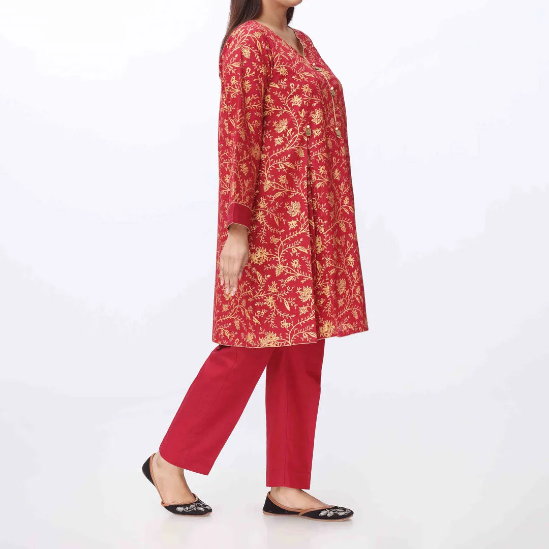 2PC- Printed Khaddar Shirt & Trouser PW3272