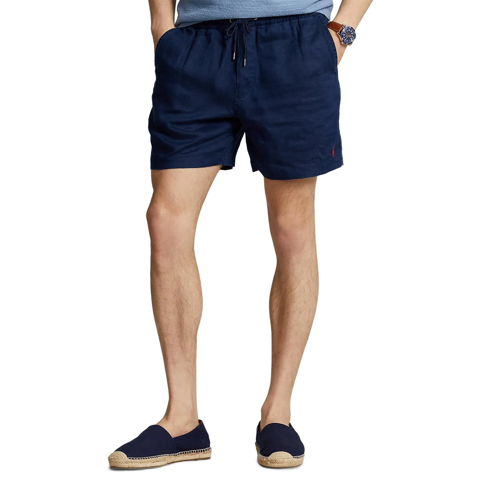 6 Inch Prepster Linen Short - Navy