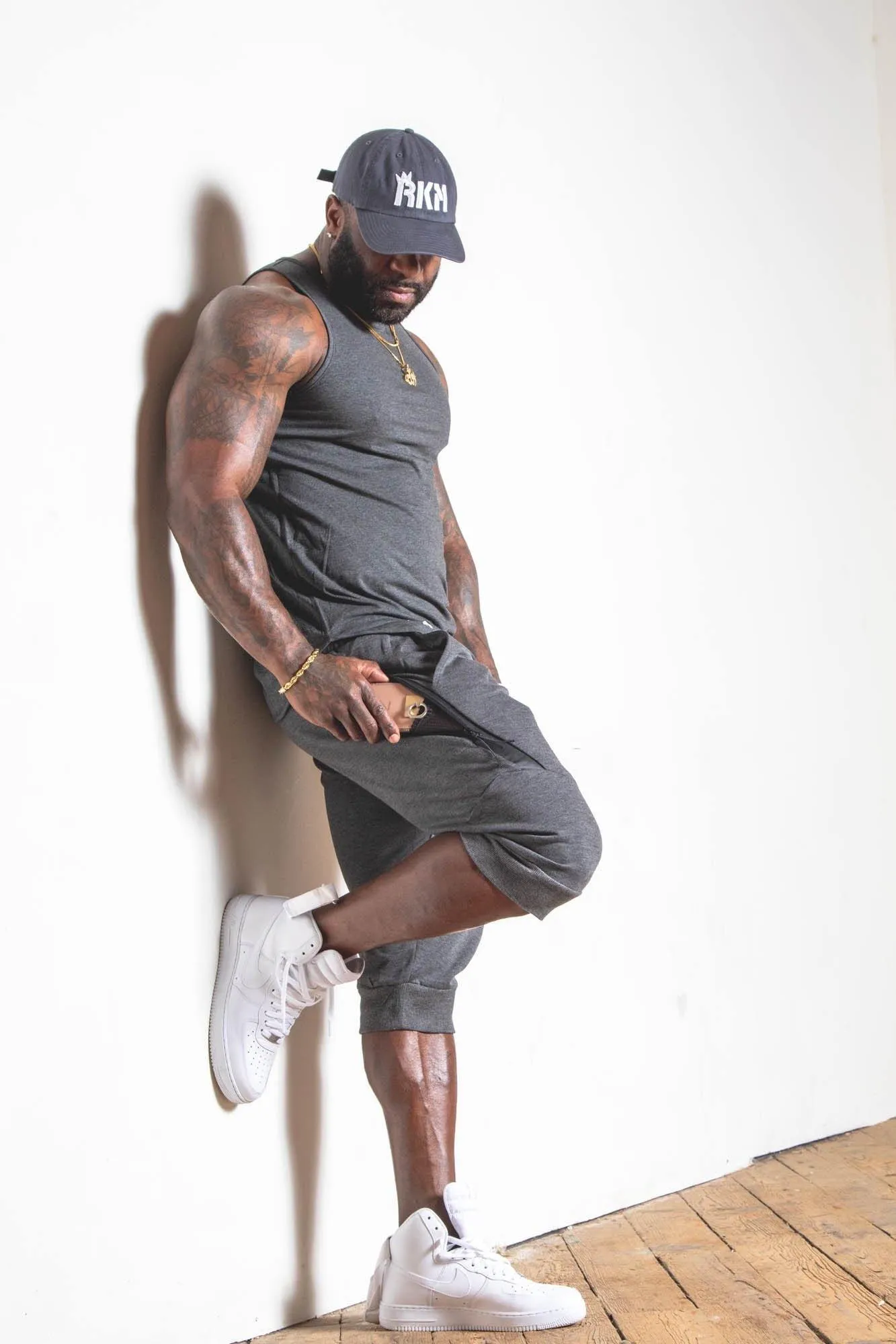 ACTIVE JOGGER SHORTS - GREY