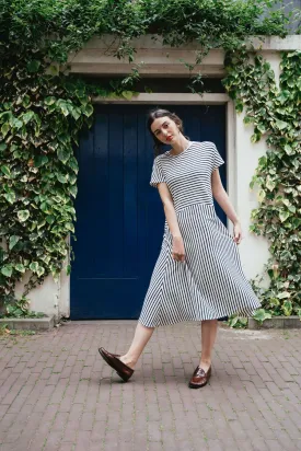 ambolo dress navy stripes<br> by Rita Row