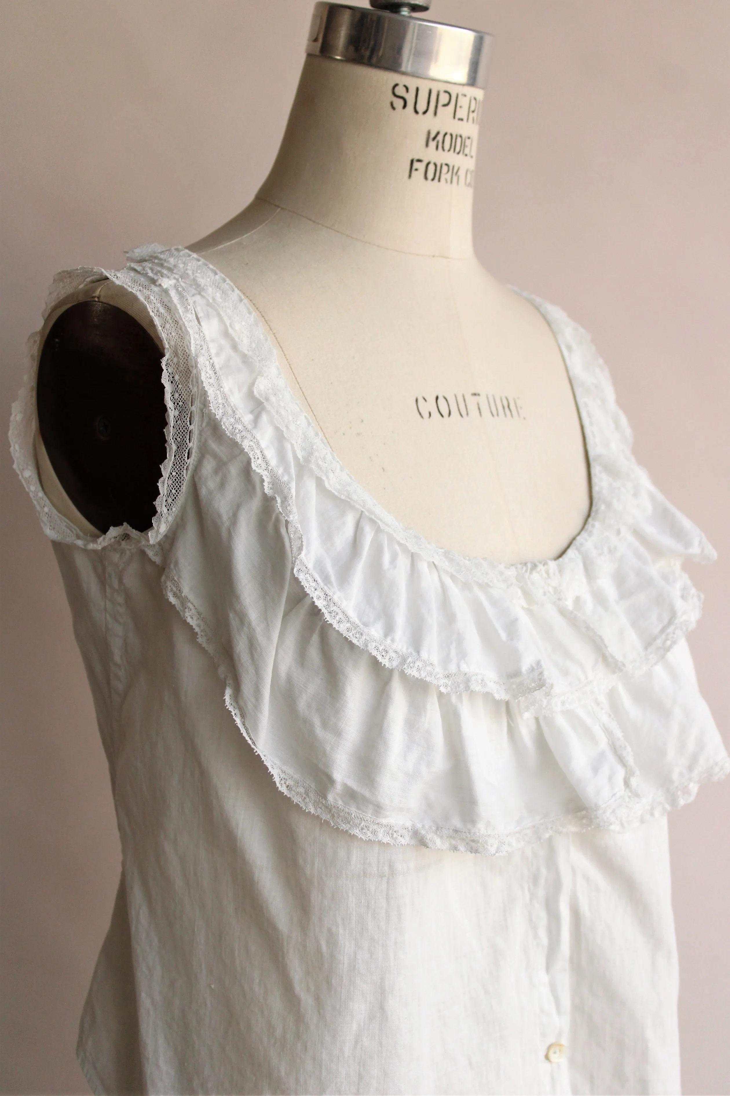 Antique White Cotton Corset Cover