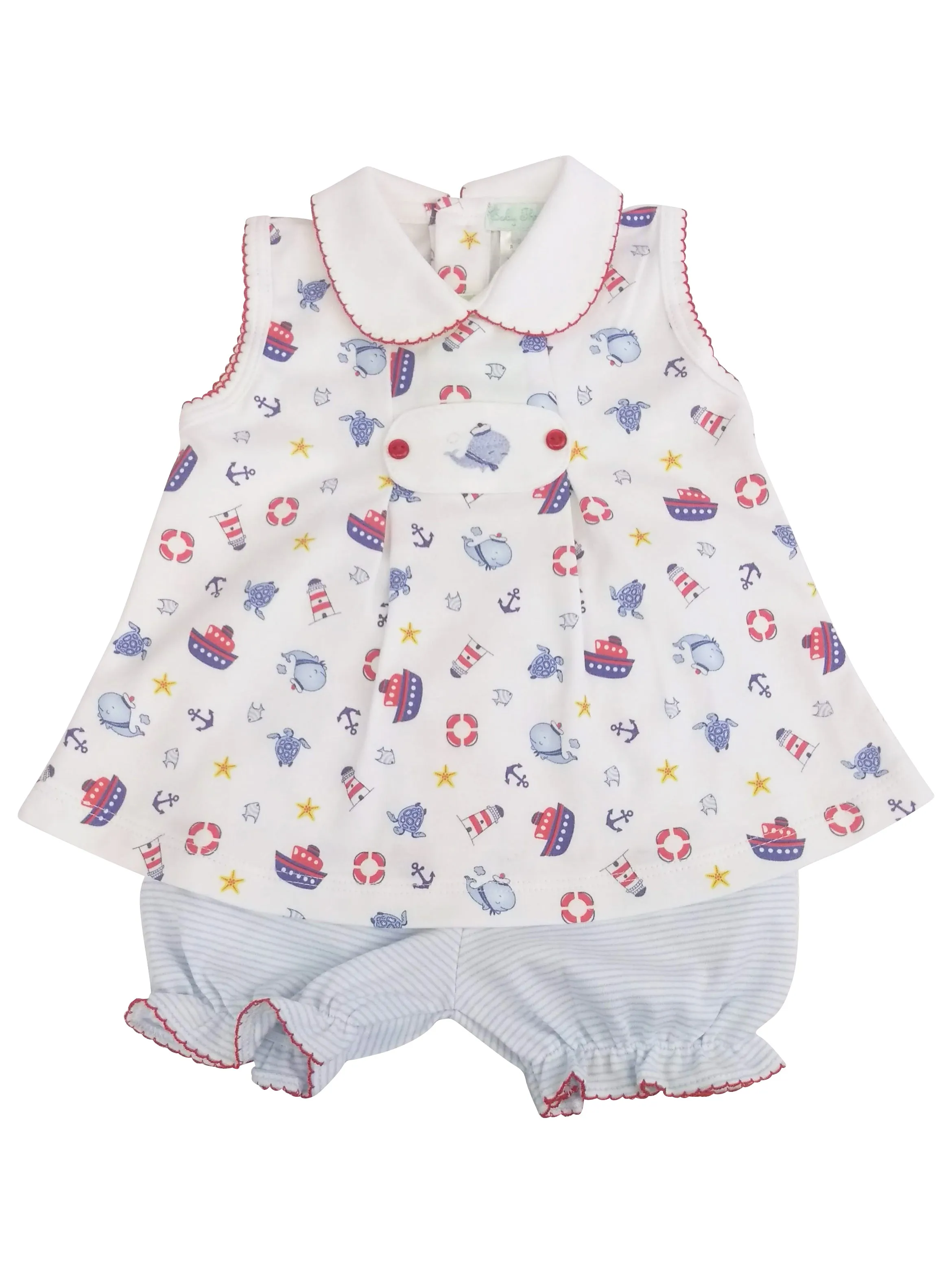 Baby Girl's Nautical 2 Pc Dress Set