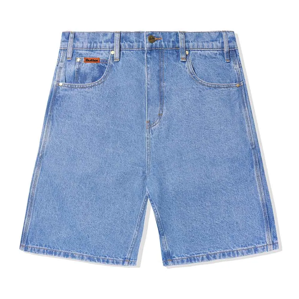 BAGGY DENIM SHORTS WASHED INDIGO