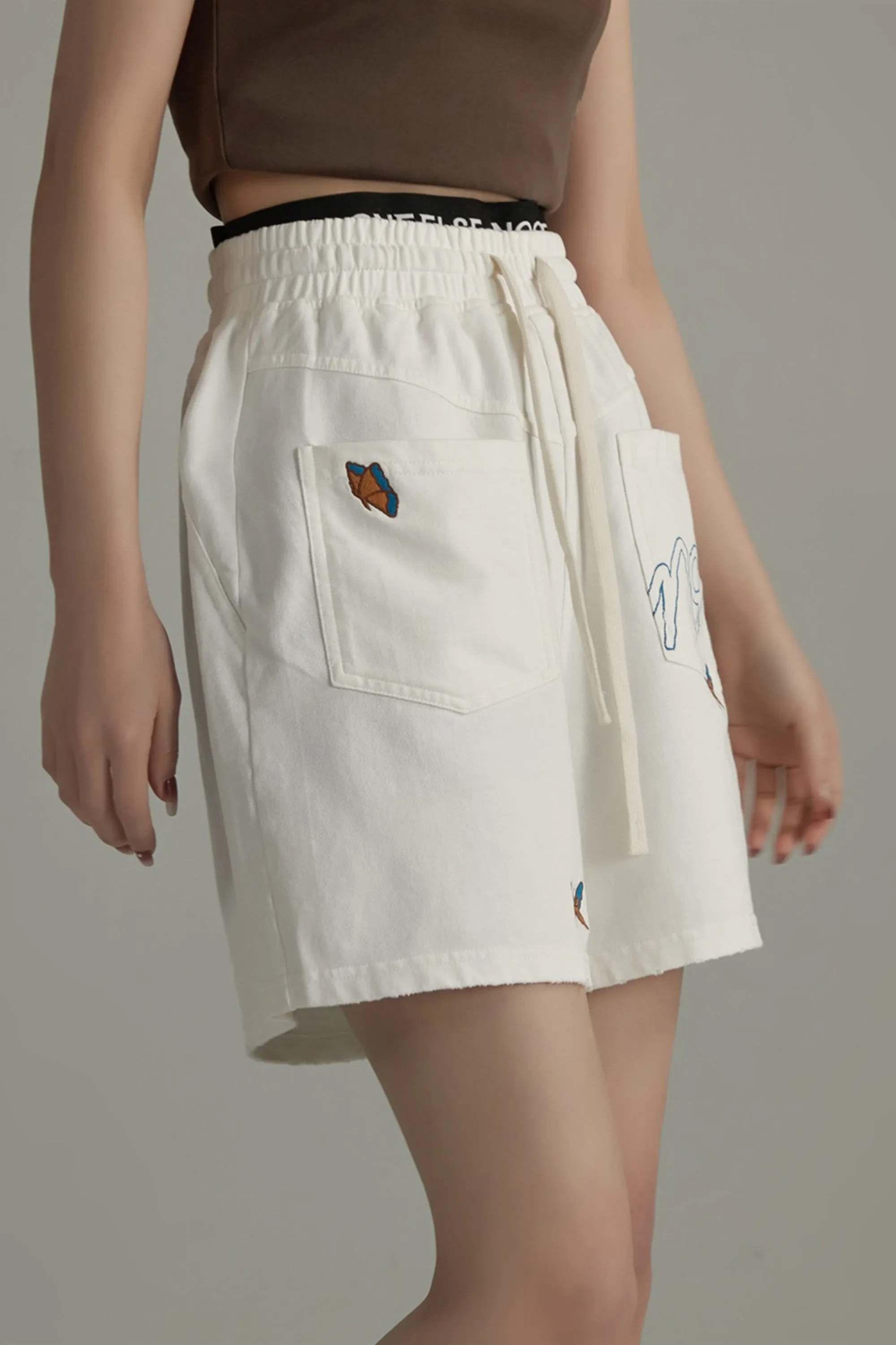 Banded Butterfly Pocket Shorts