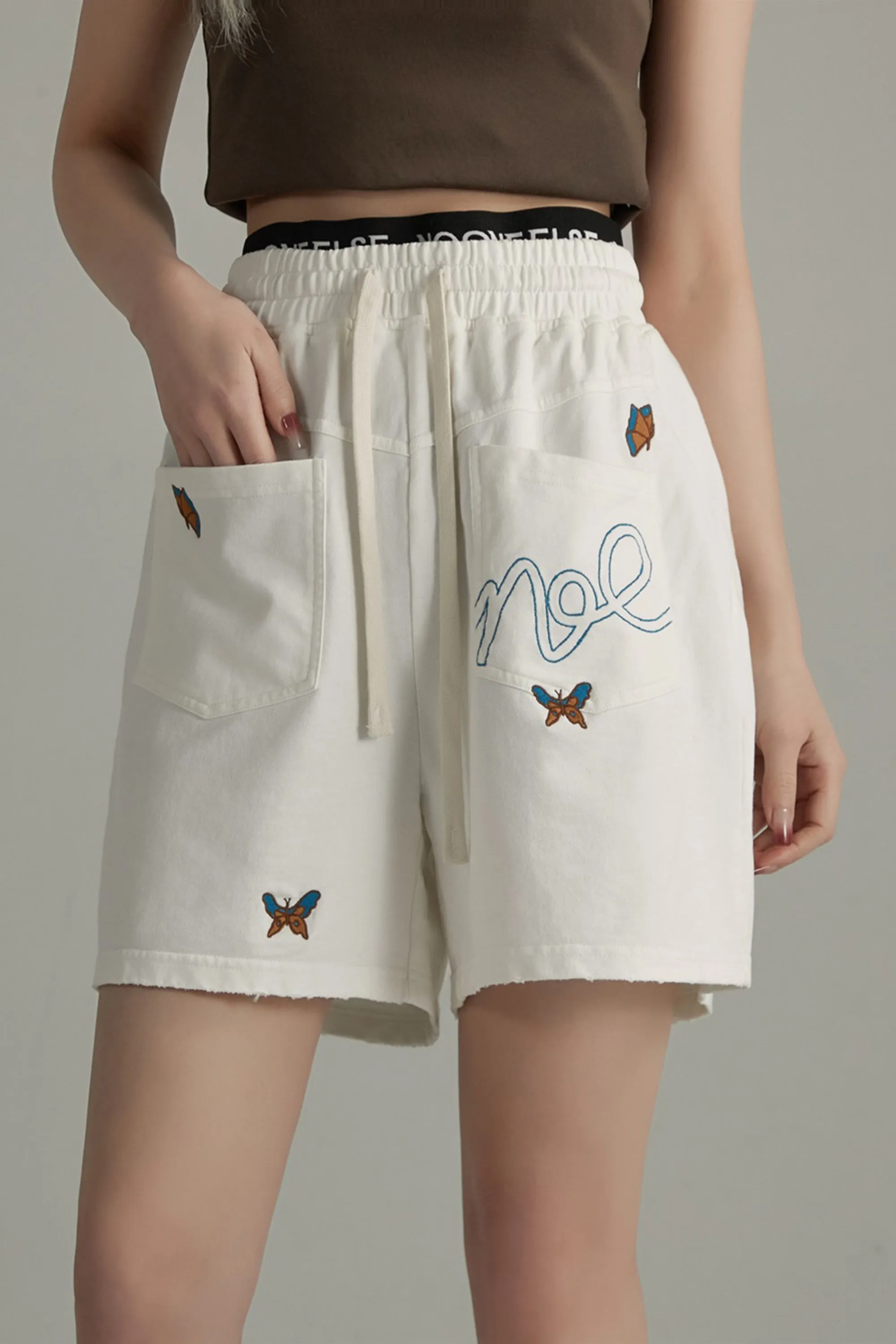 Banded Butterfly Pocket Shorts