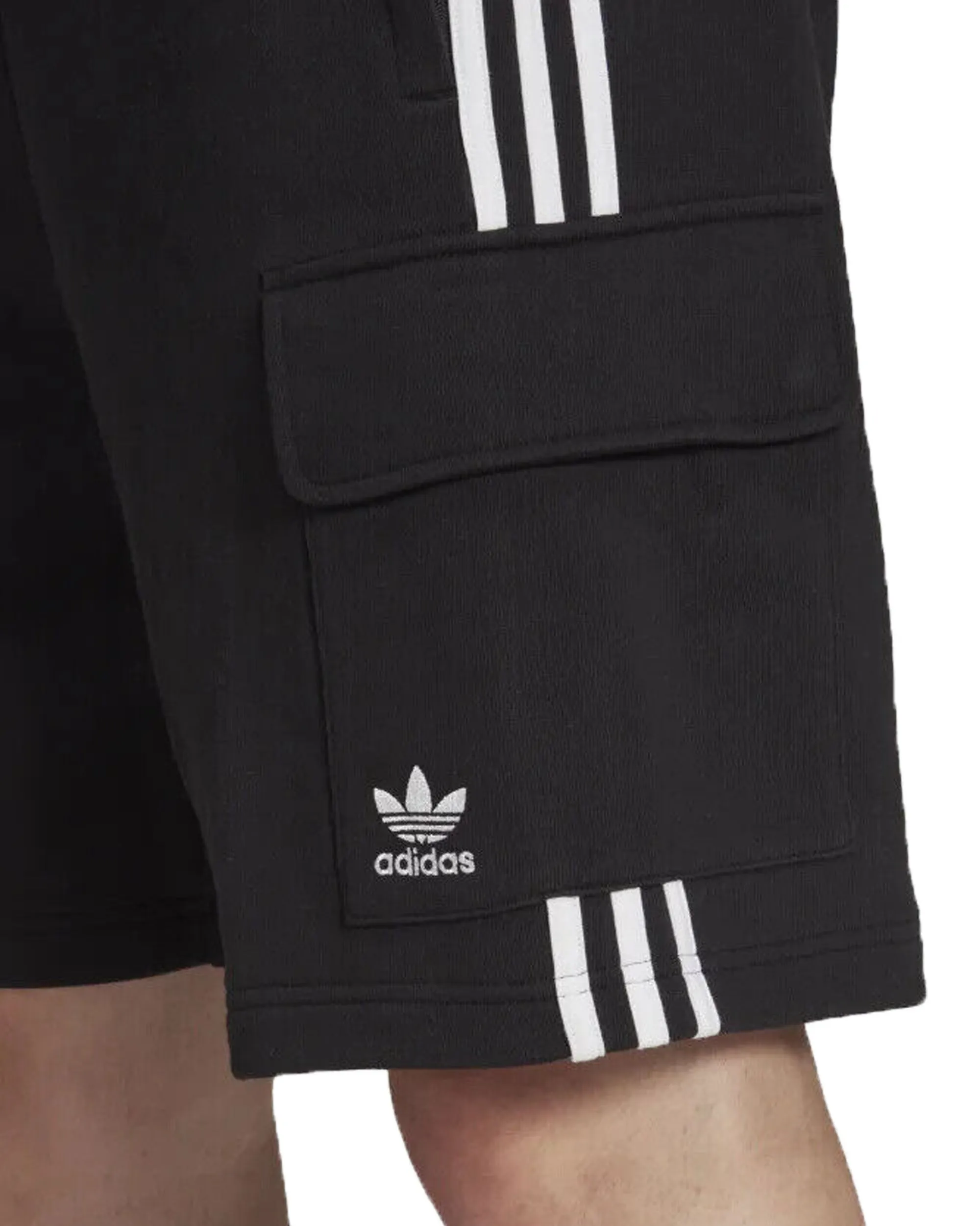 Bermuda Uomo Adidas Cargo 3 Stripe Black