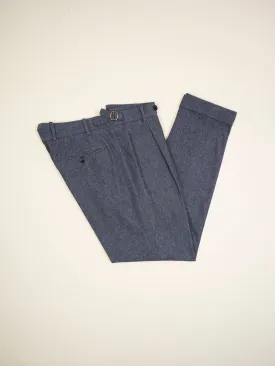 Berwich Loro Piana Denim Flower Trousers / Blue