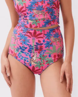 Big Cat Family / Three Blooms Reversible Ultra High-Waist Bottom