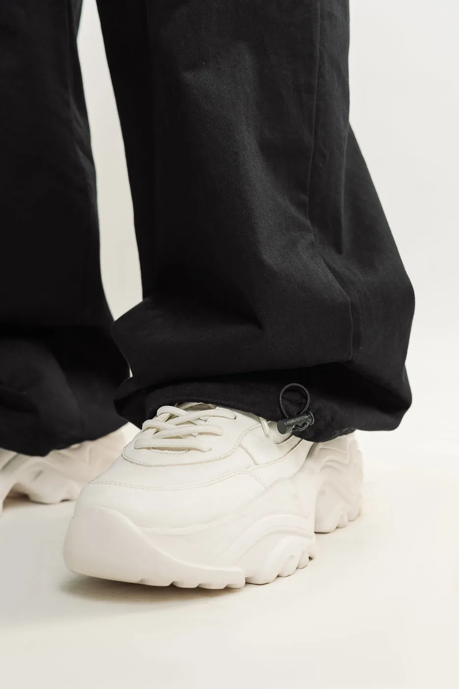 Black Belt Parachute Cargo Pant