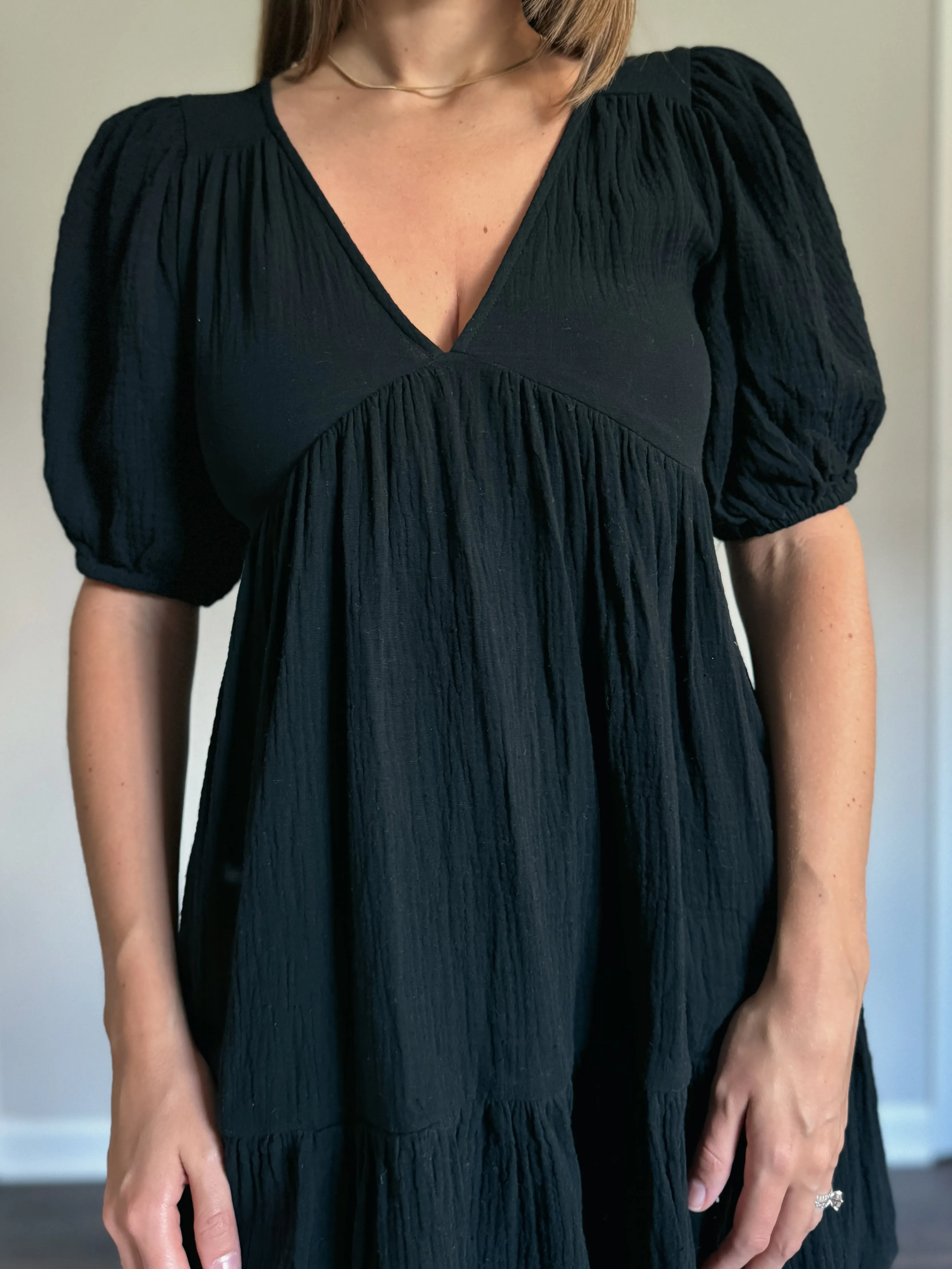 Black Cotton Dress