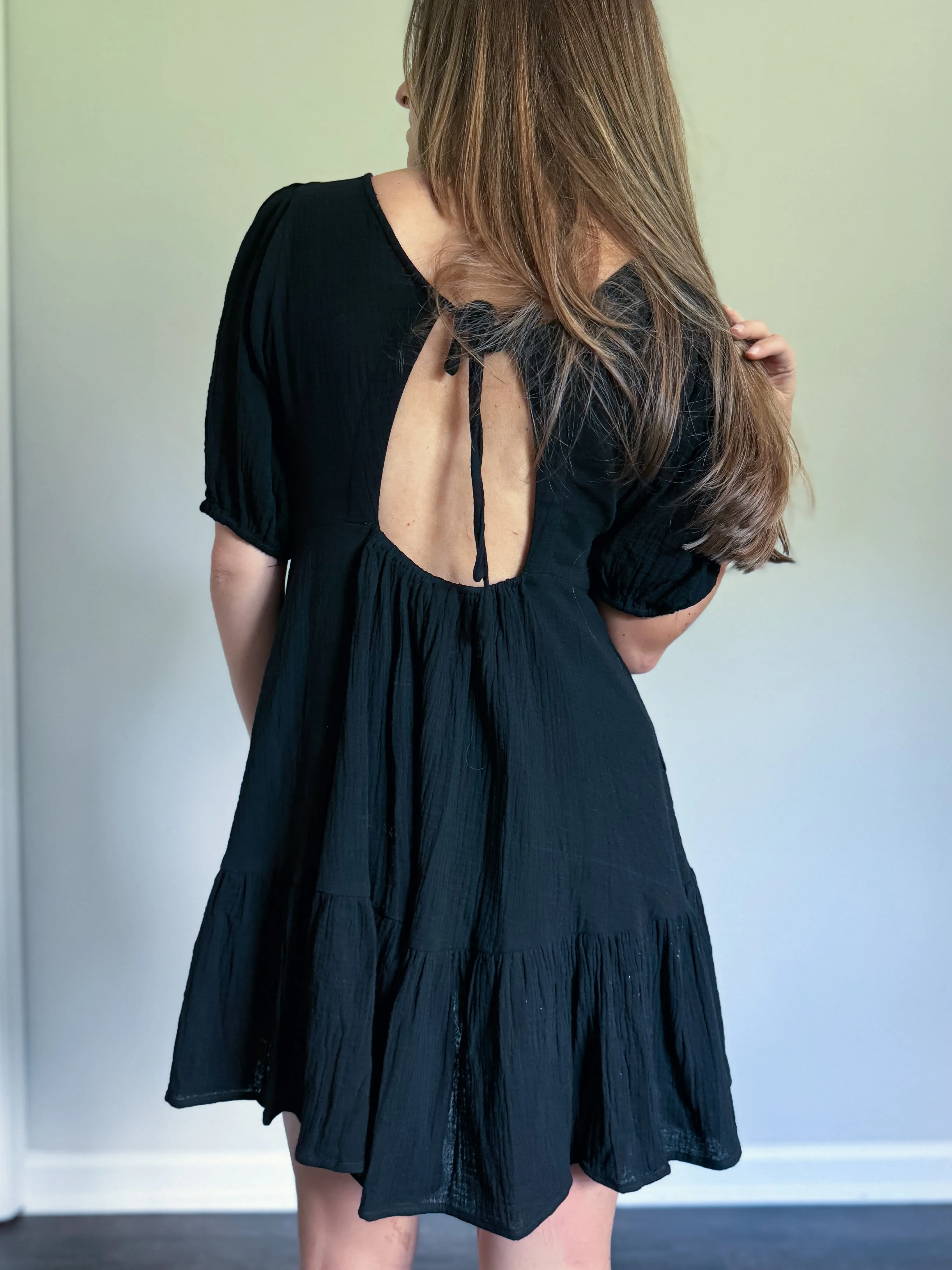 Black Cotton Dress