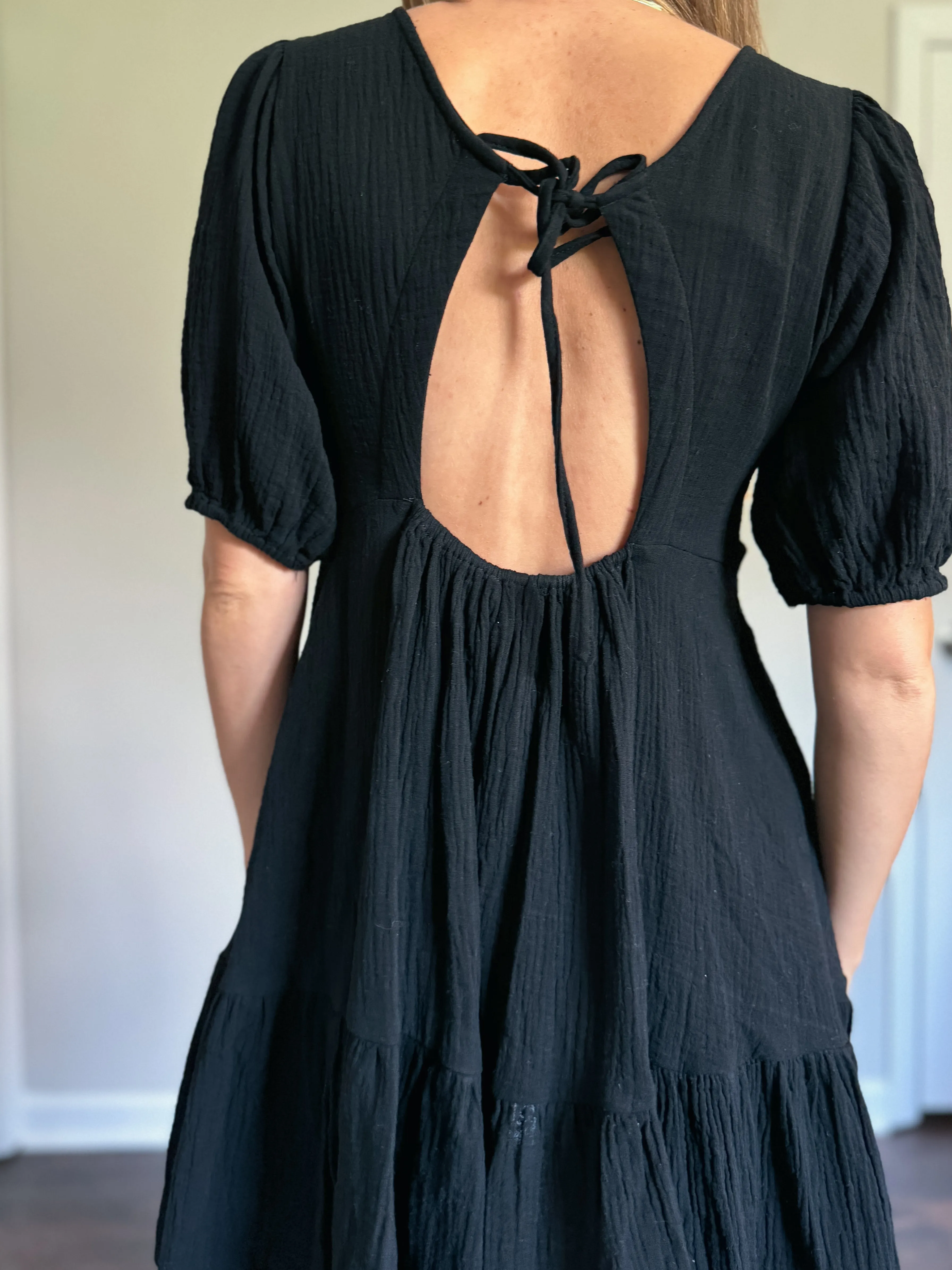 Black Cotton Dress