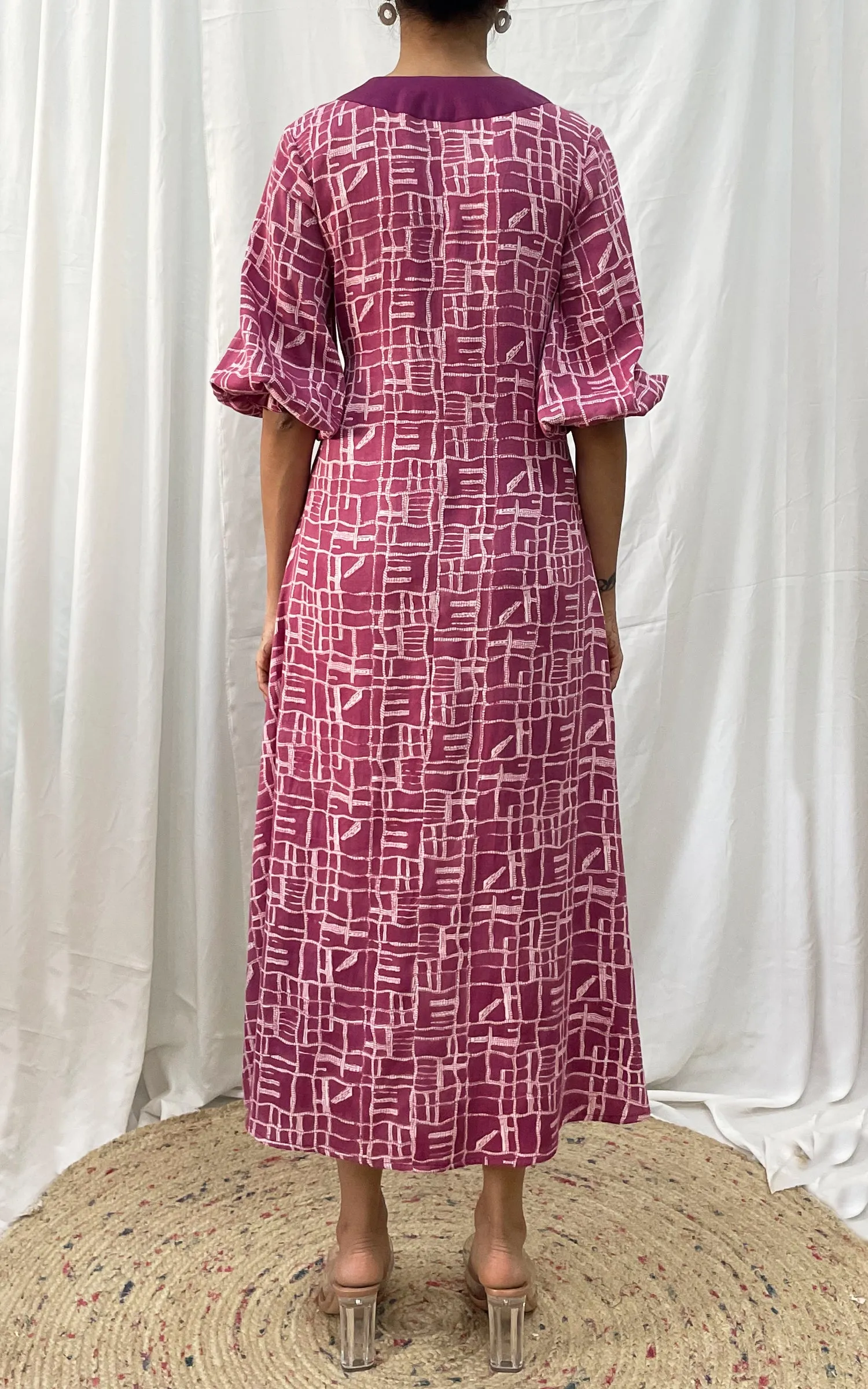 Block Printed Midi Dress