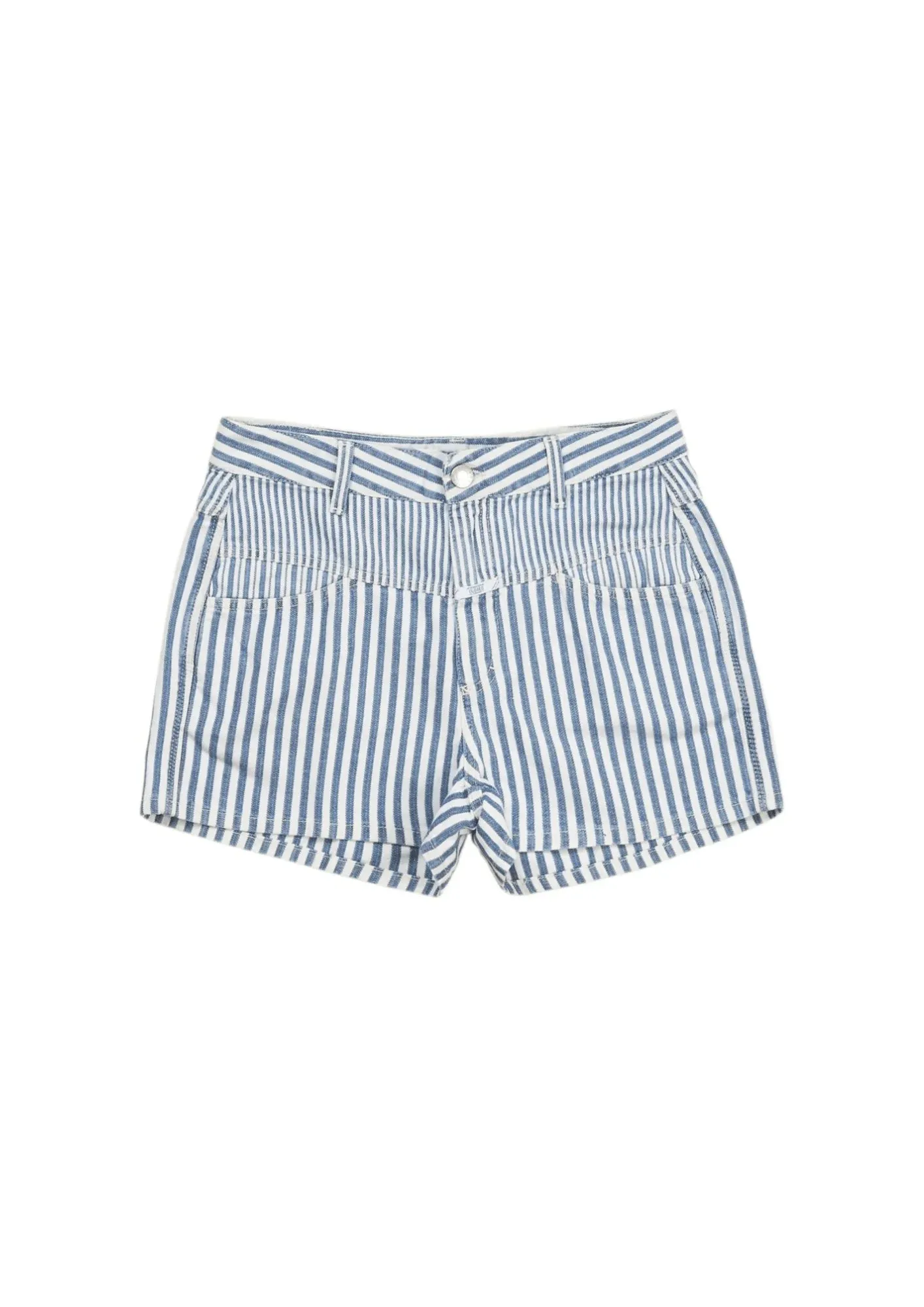 BLUE & WHITE STRIPED SHORTS