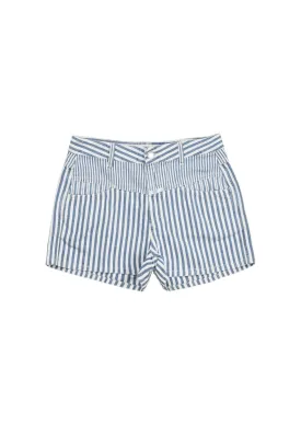 BLUE & WHITE STRIPED SHORTS