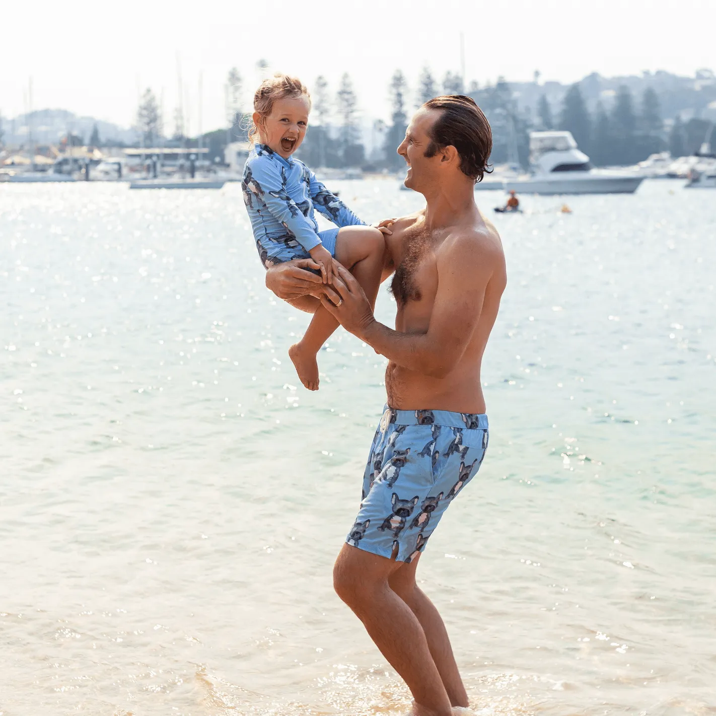 Blue Frenchie Men's Boardshorts