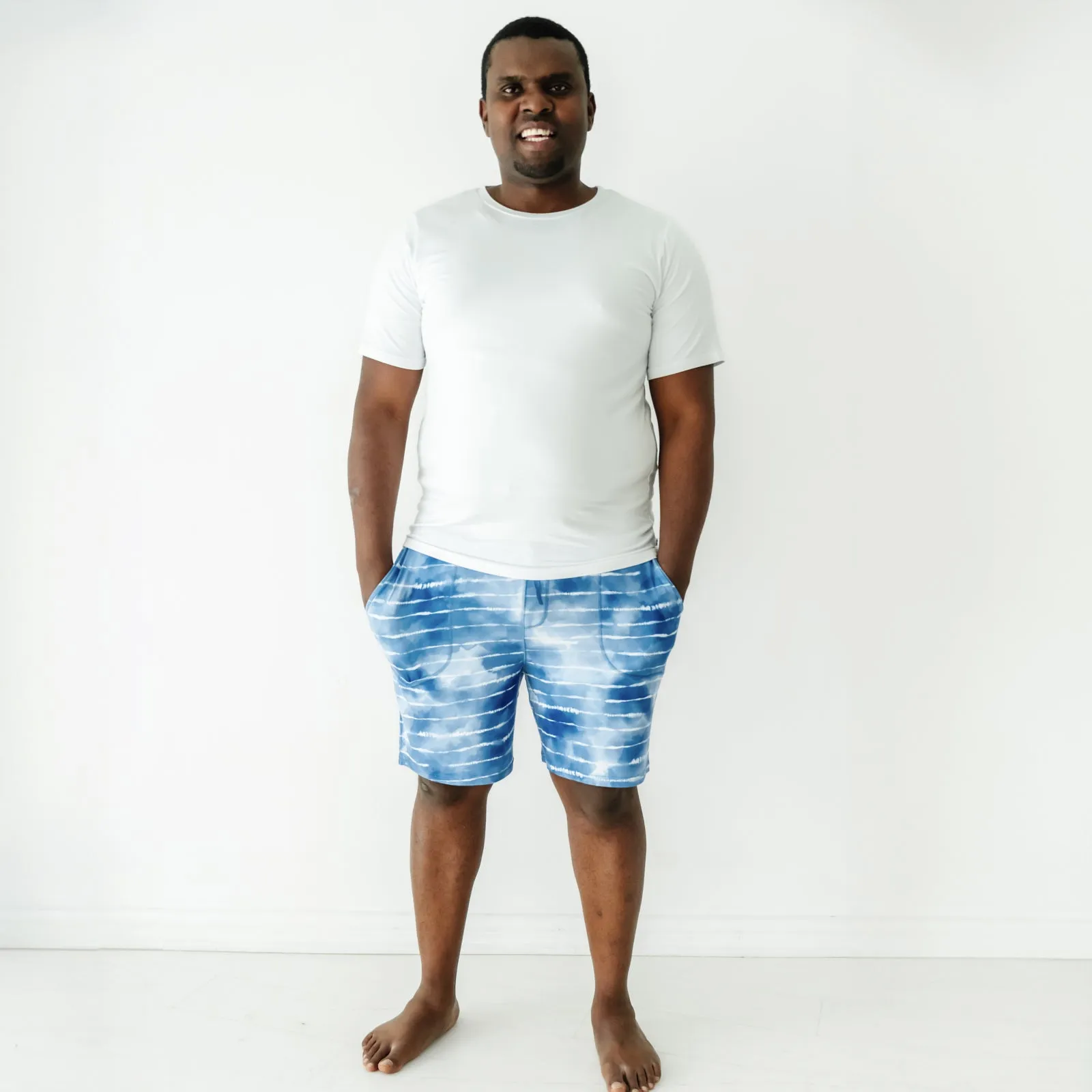 Blue Tie Dye Dreams Men's Pajama Shorts