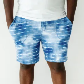 Blue Tie Dye Dreams Men's Pajama Shorts