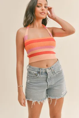 Boca Stripe Halter Top