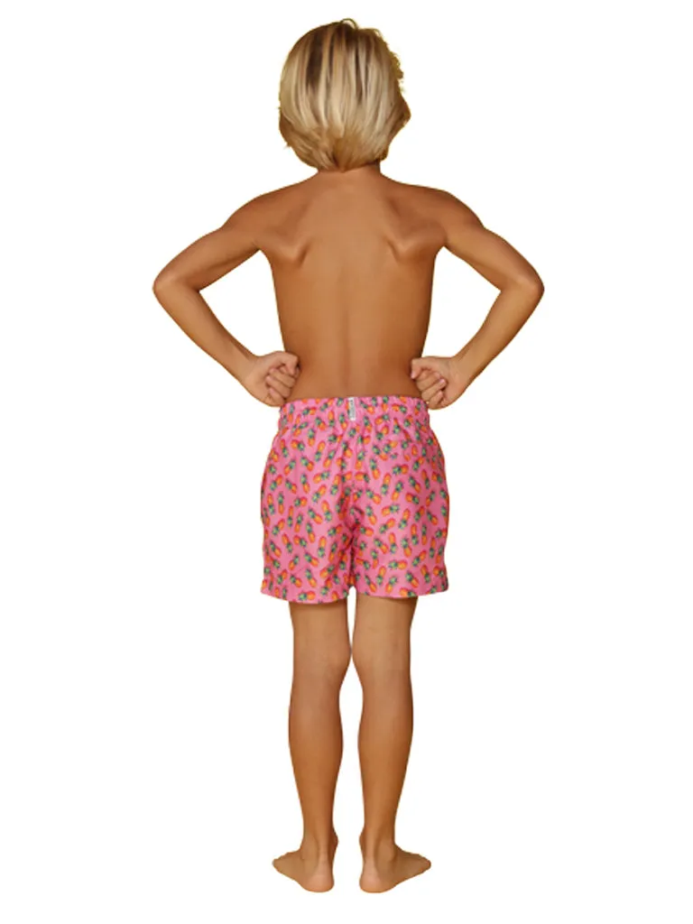 Boys Printed Lux Hawaiian Swim Shorts