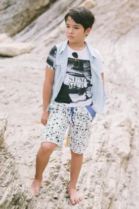 Boys Shorts Mini Shatsu Vintage Splatter