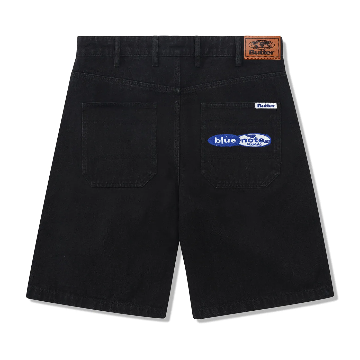 Butter Goods Blue Note Pleated Denim Shorts - Washed Black