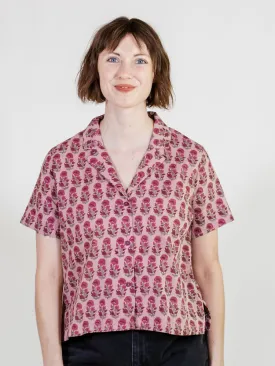 Camp Shirt - Magenta Floral