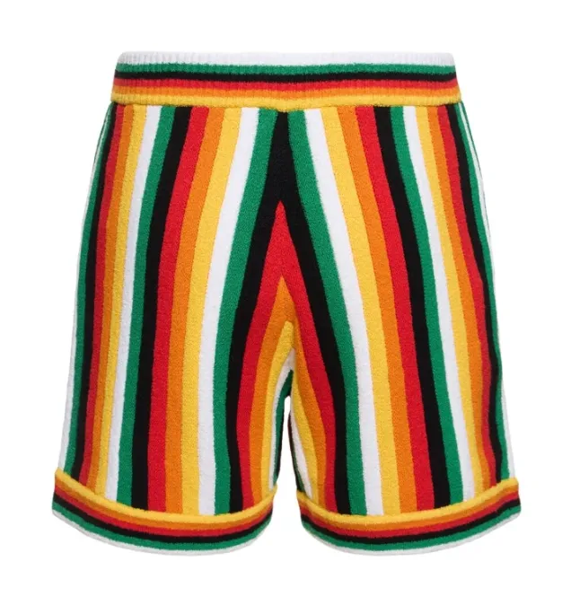 Casablanca Striped 'Toweling' Cotton Shorts