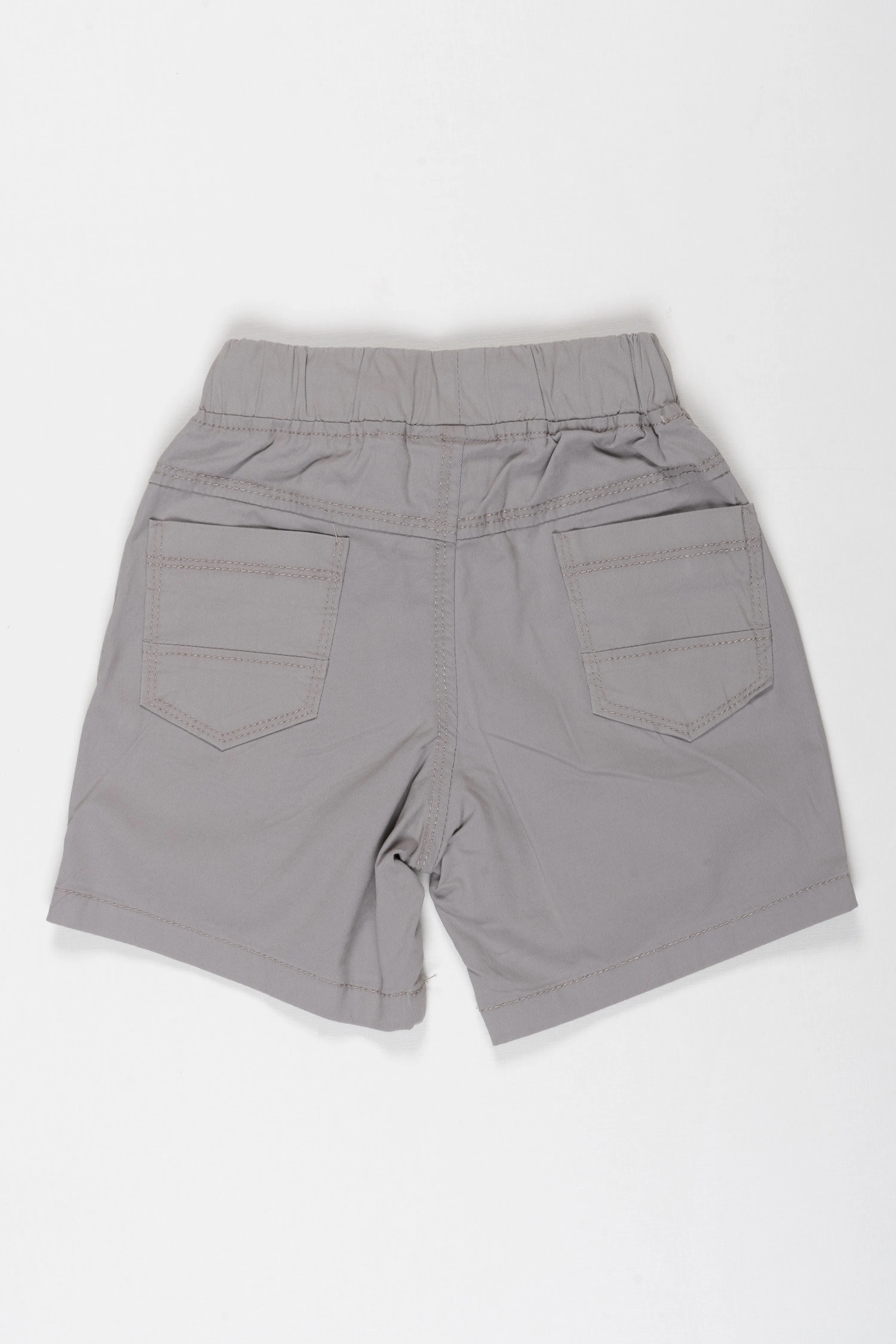 Classic Grey Boys Performance Shorts with Iconic Embroidery