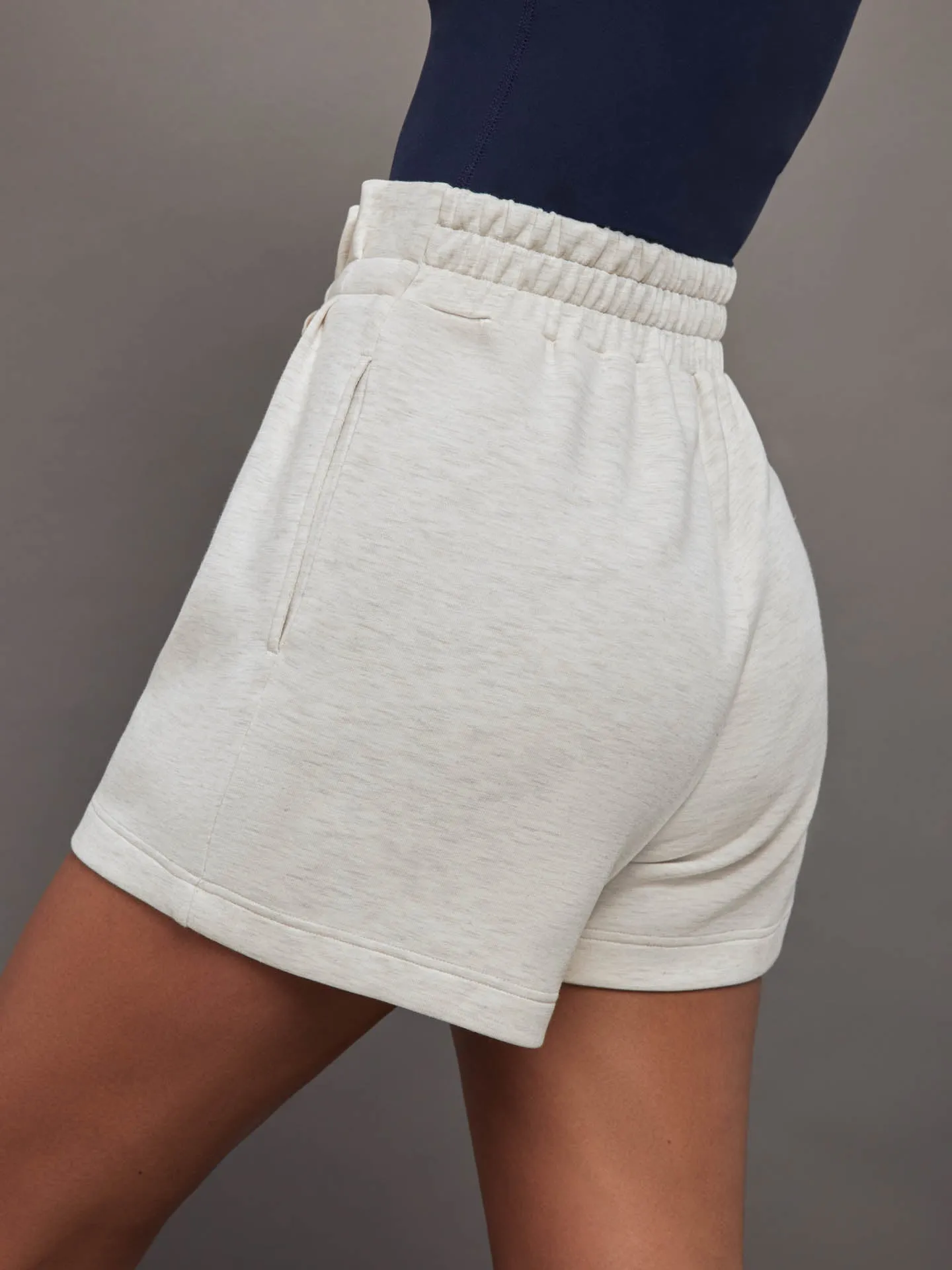 Claude High Rise Short 4.5" - Ivory Marl