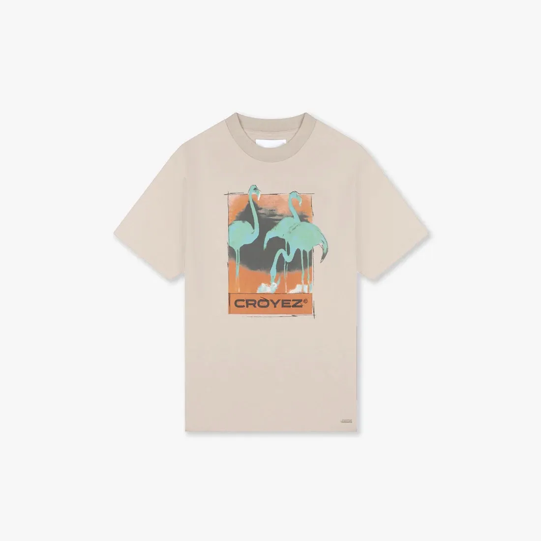 CROYEZ THERMAL FLAMINGO T-SHIRT - KHAKI