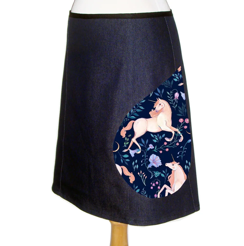 Denim Skirt - Unicorn