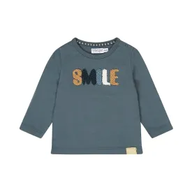 Dirkje Baby Boys T-shirt Long Sleeve Light Steel Blue