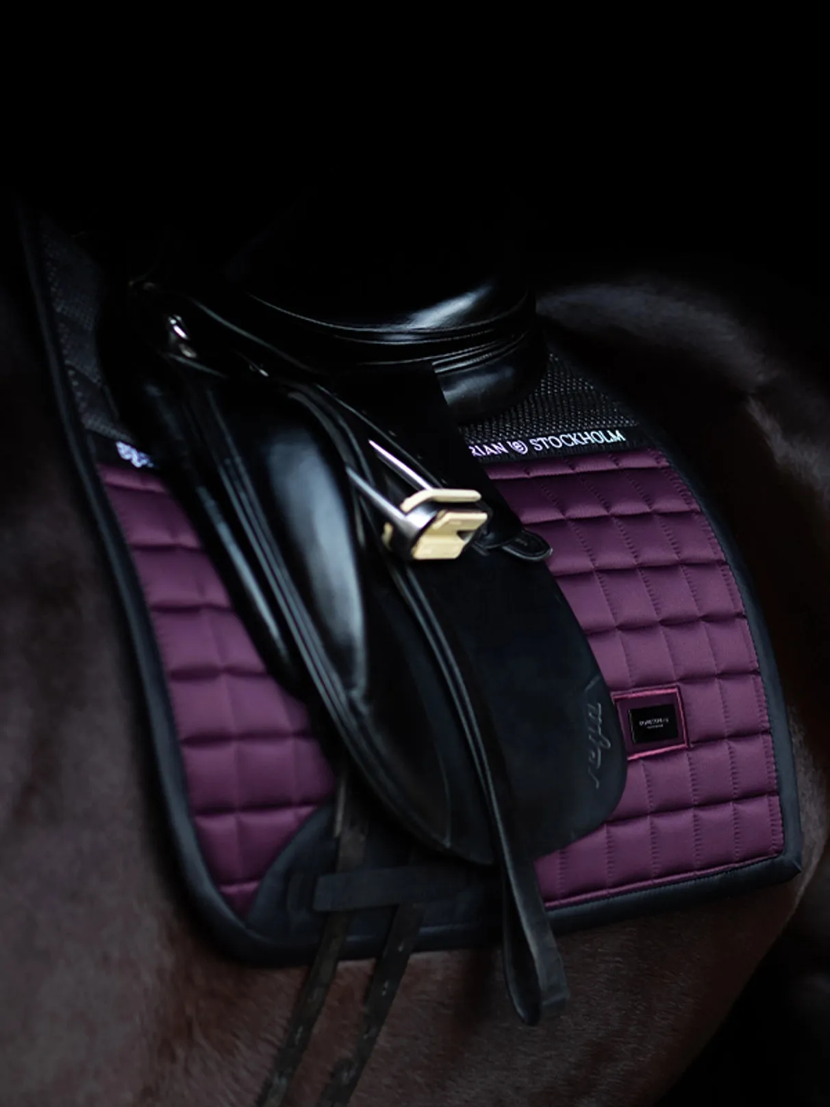 EQUESTRIAN STOCKHOLM DRESSAGE SADDLE PAD SPORTIVE BLACK RAVEN