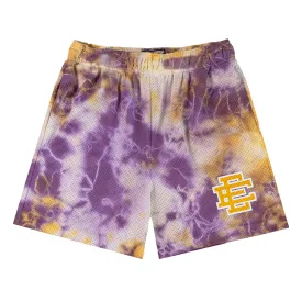 Eric Emanuel Basic Short Tie Dye Purple Yellow