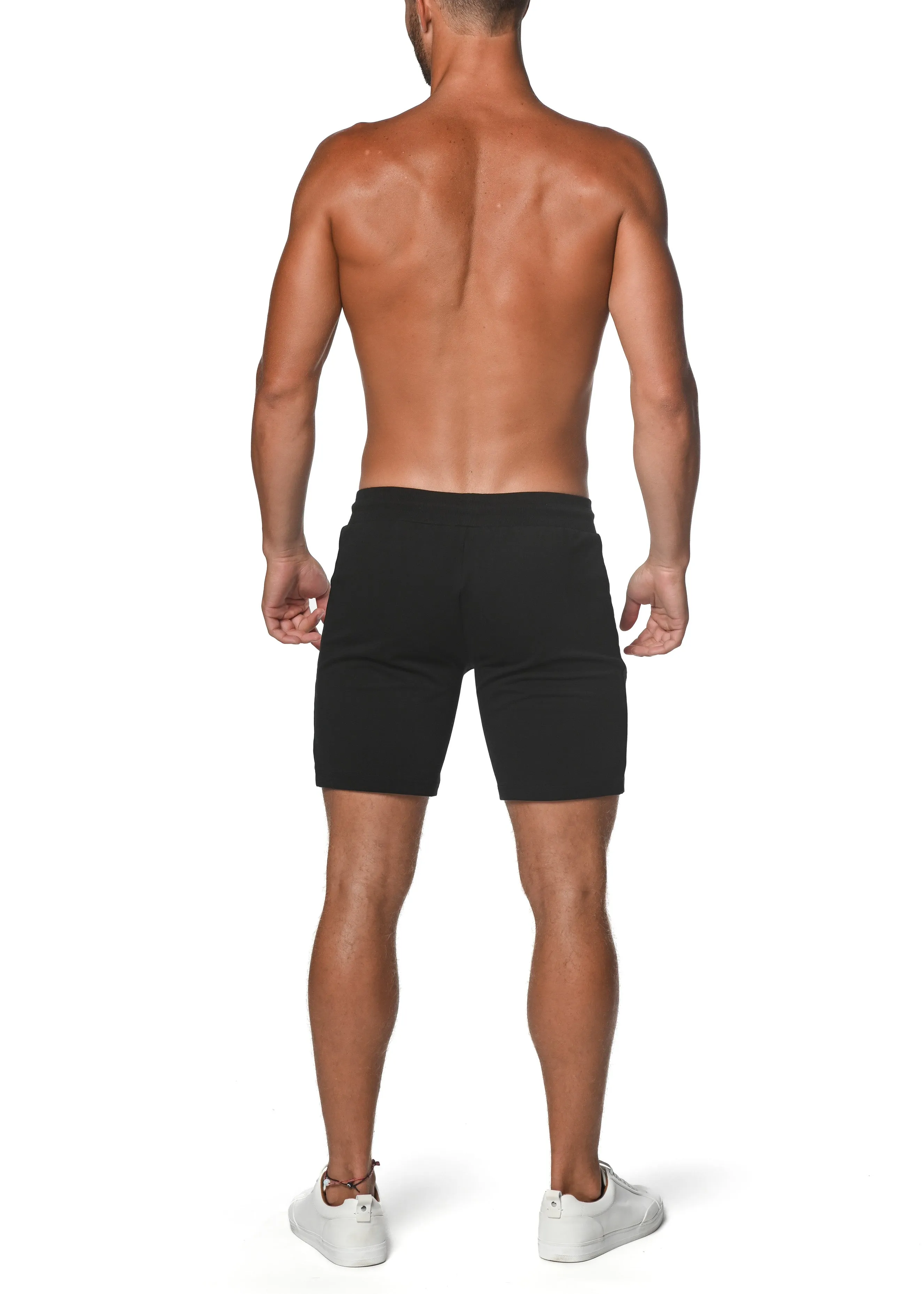 FLEECE FLEX-COTTON STRETCH SHORTS