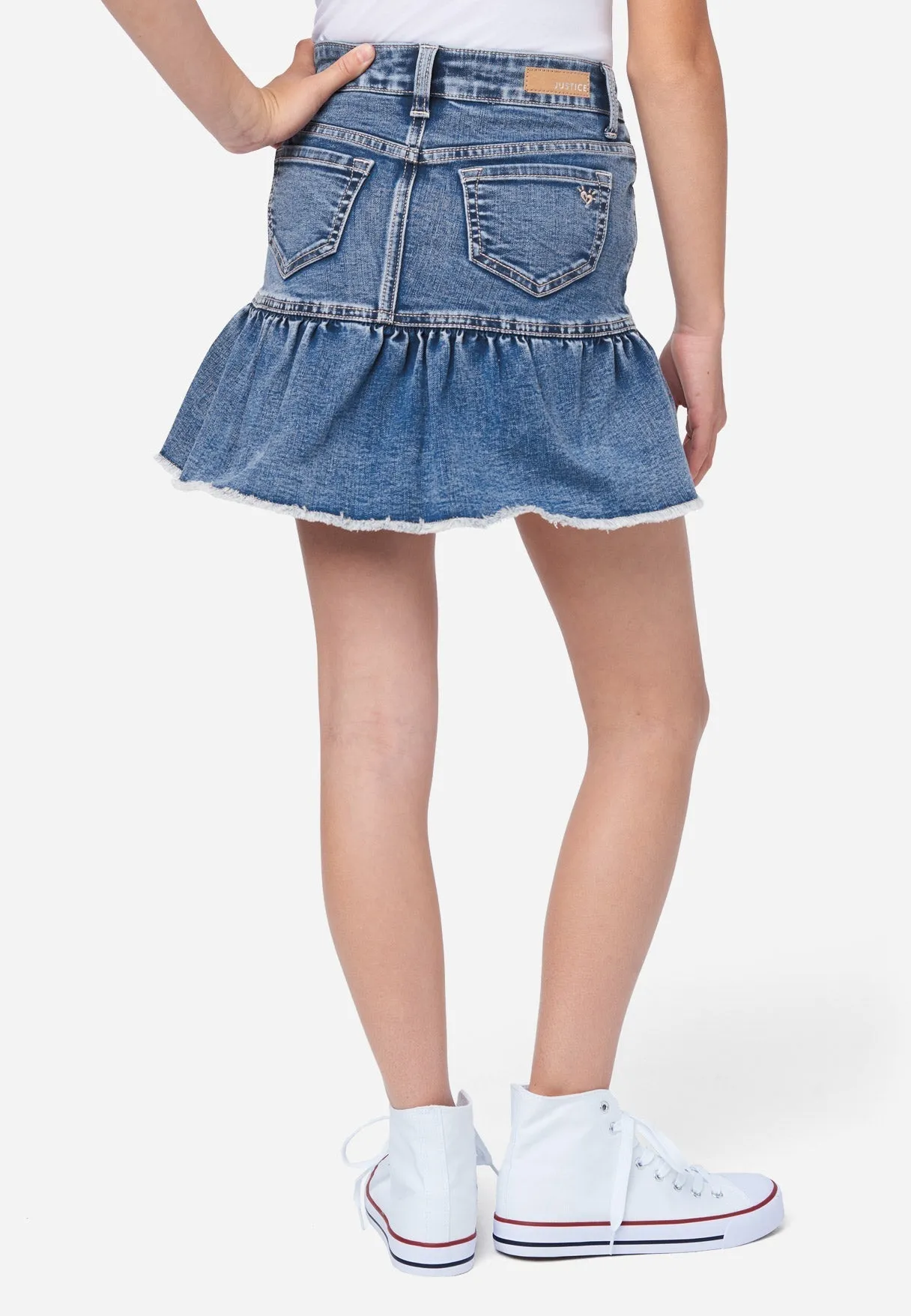 Flounce Girls Denim Skirt