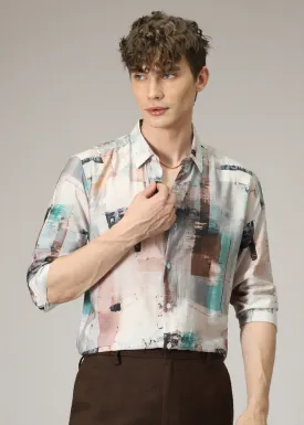 Geometric Abstract Print Shirt