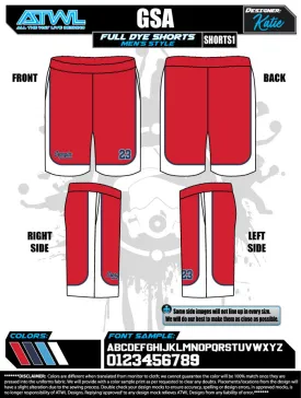 Georgia Sports Academy Full Dye Shorts