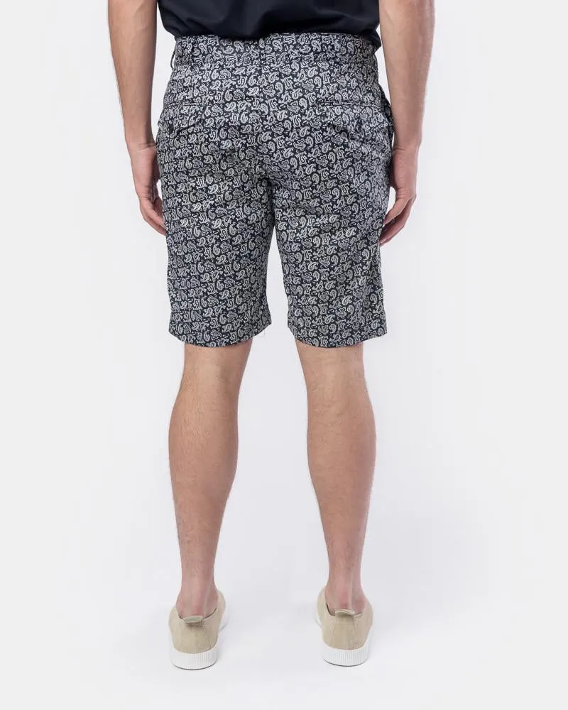 Ghurka Shorts in Navy Paisley