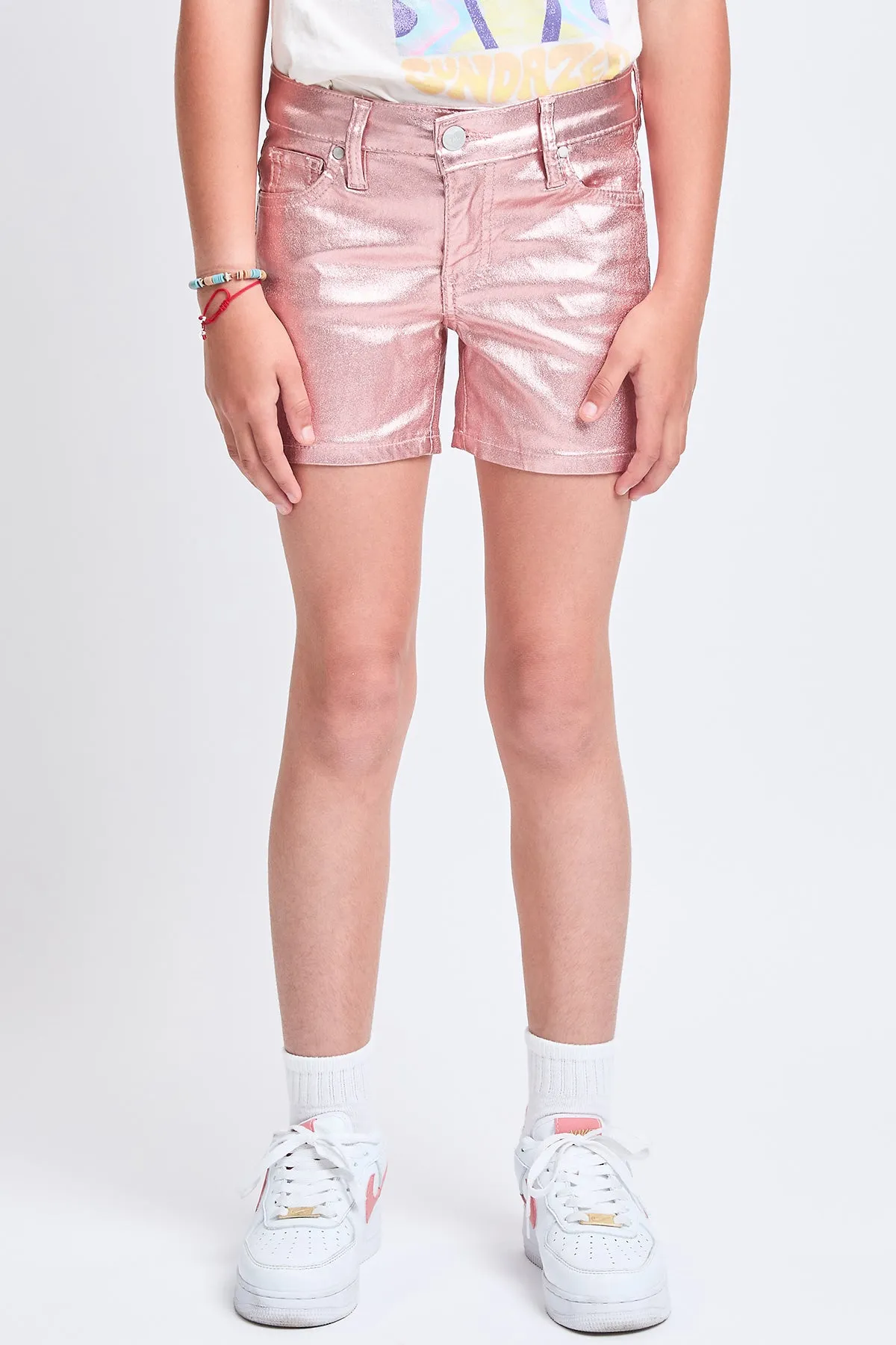 Girls Metallic Shorts