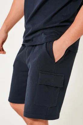 Hampden Jersey Cargo Shorts  - Navy