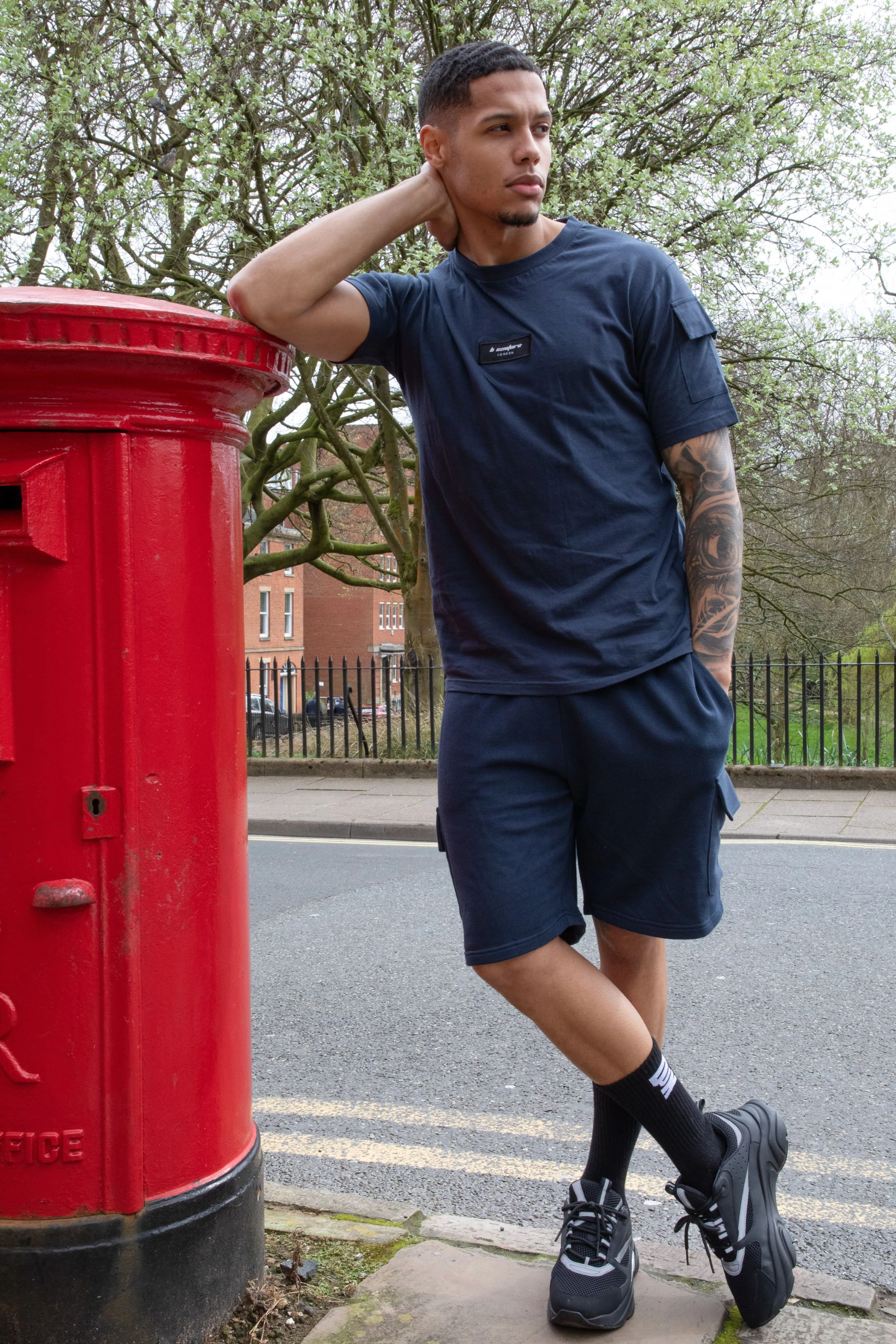 Hampden T-Shirt & Short Set - Navy