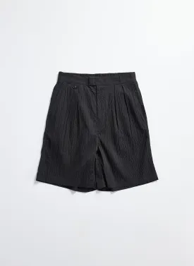 Indigo Cotton Linen Shorts