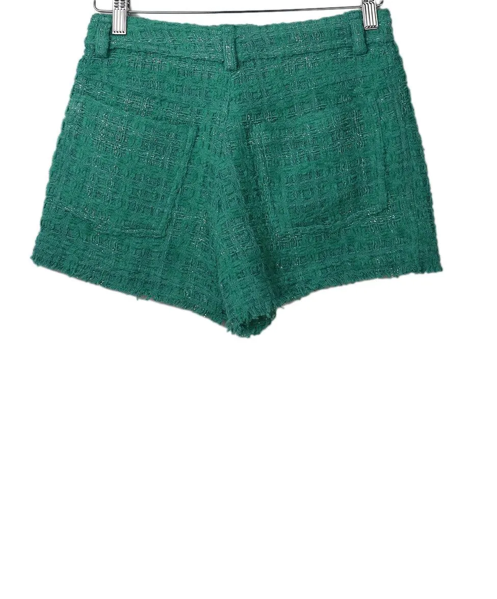 IRO Green Tweed Shorts sz 2