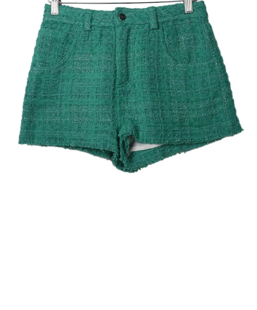 IRO Green Tweed Shorts sz 2