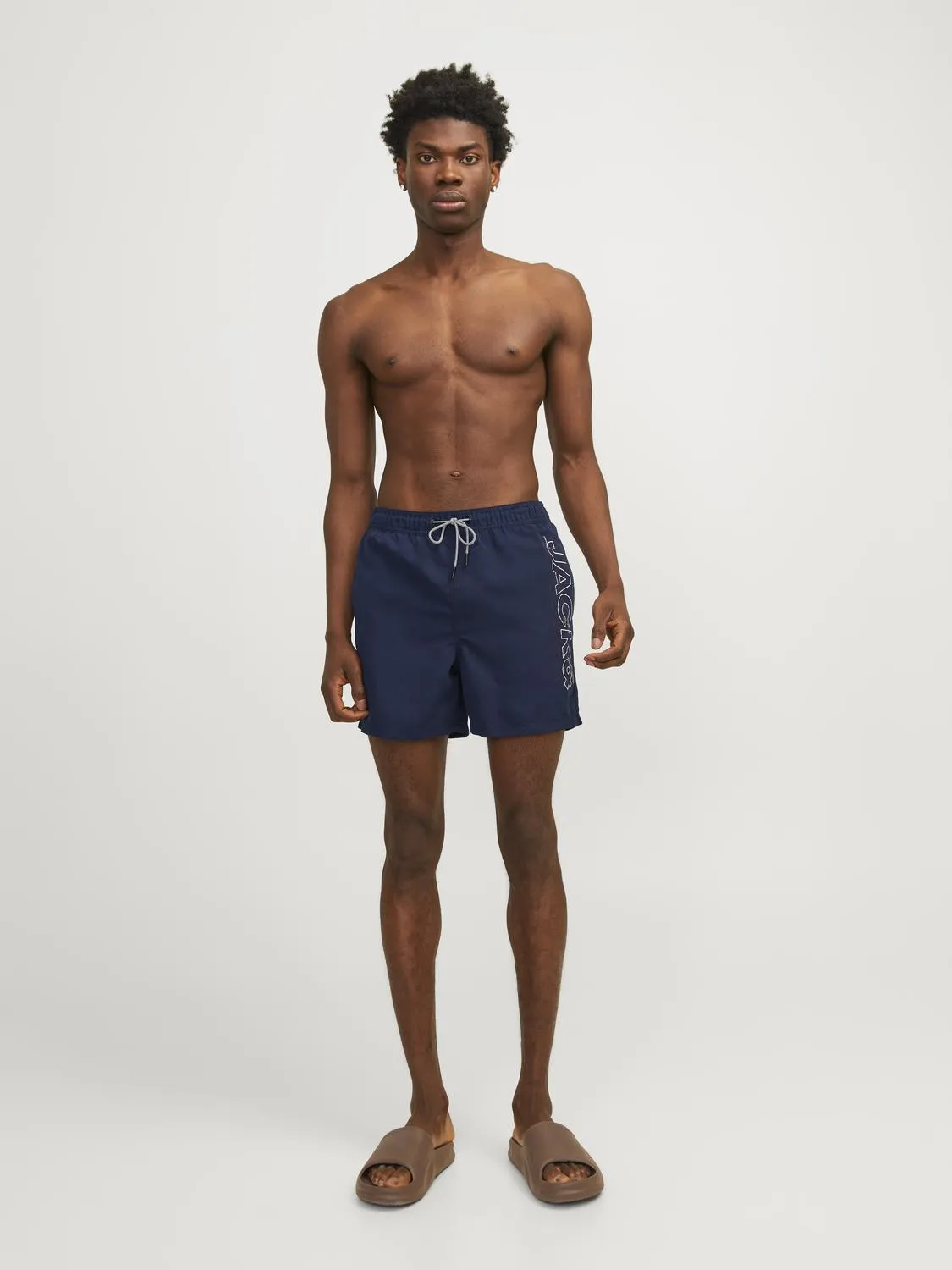 Jack & Jones Mens 'JPSTFIJI JJSWIM' Double Logo Swim Short