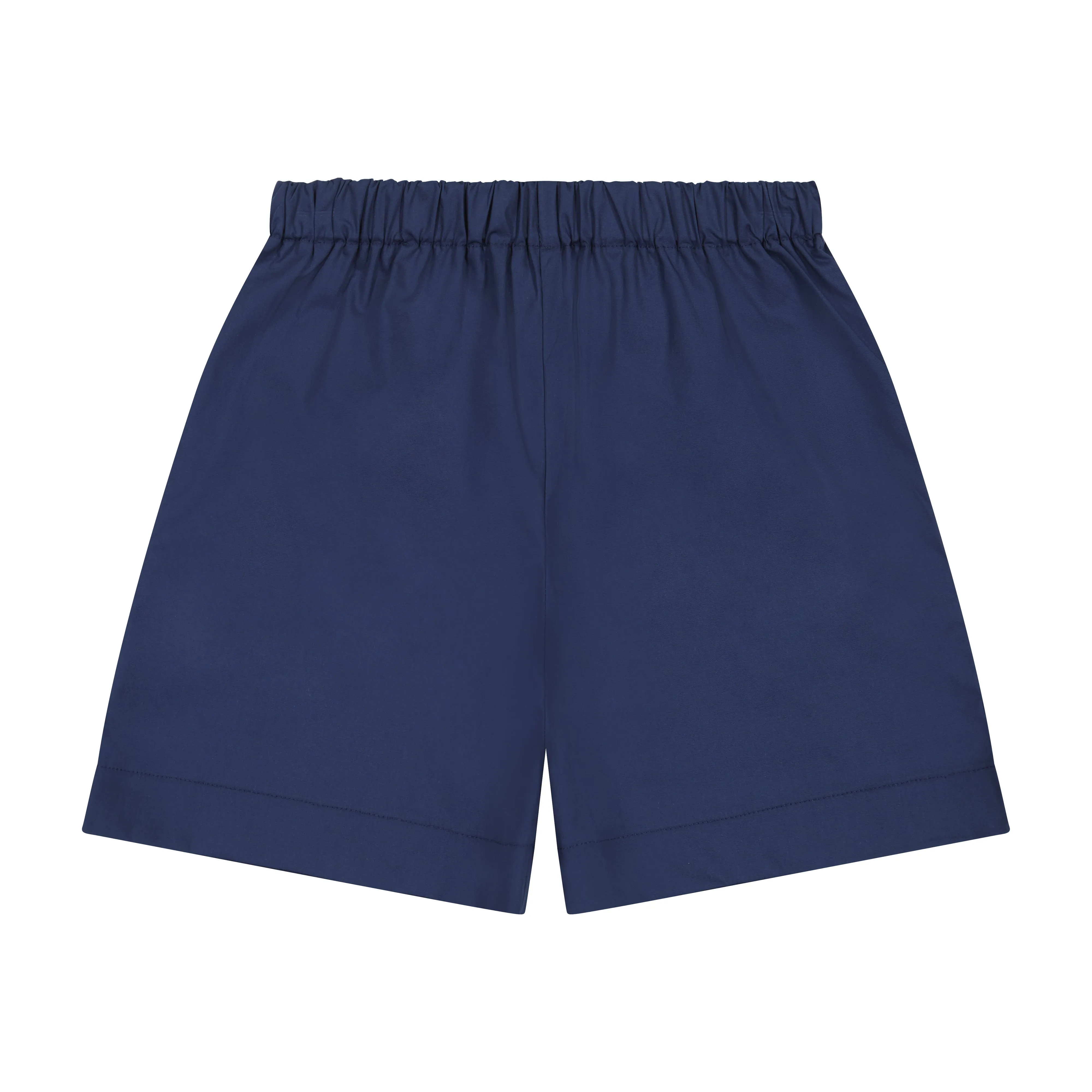 JD Pull-On Shorts Navy Cotton Poplin