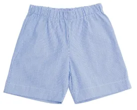 JD Pull-On Shorts Navy Seersucker Stripe